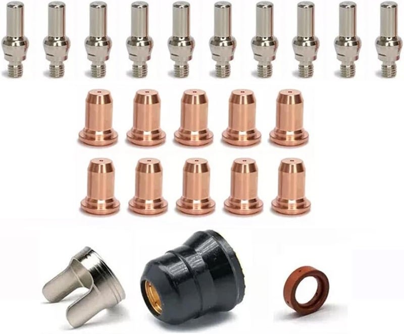 Hasweld ITP60 PT60 Tips fits Harbor Freight Titanium Plasma65 TI-PC65 iPT-65 56255 56811 59182 58895 59164 Plasma cutter consumables Nozzles Electrodes Cups kits - Image 1